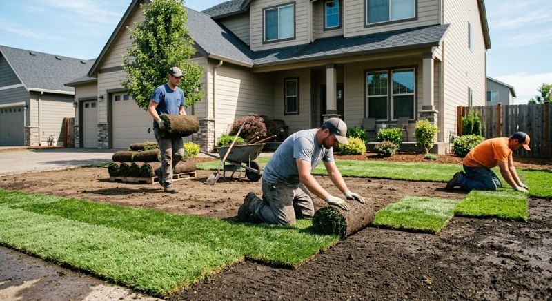 Yard Sod Replacement in Rockwall, TX